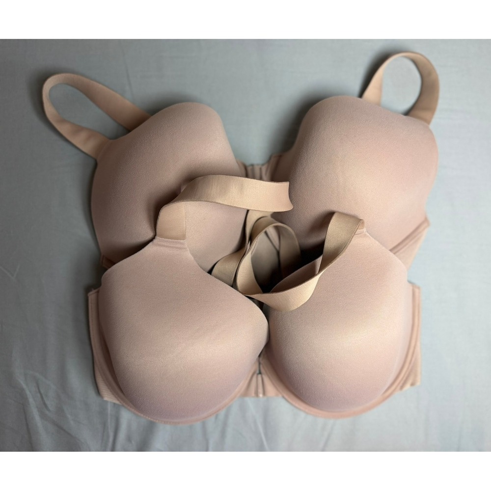 Spanx Brallelujah Full Coverage Front Closure Bra Nude Beige 38DD Lot of 2